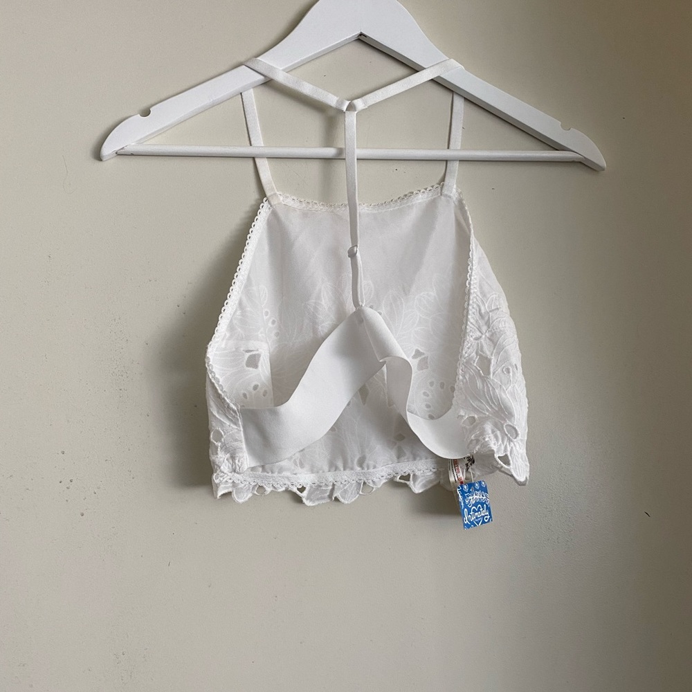 Free People June High Neck Bralette in White - Picture 6 of 7
